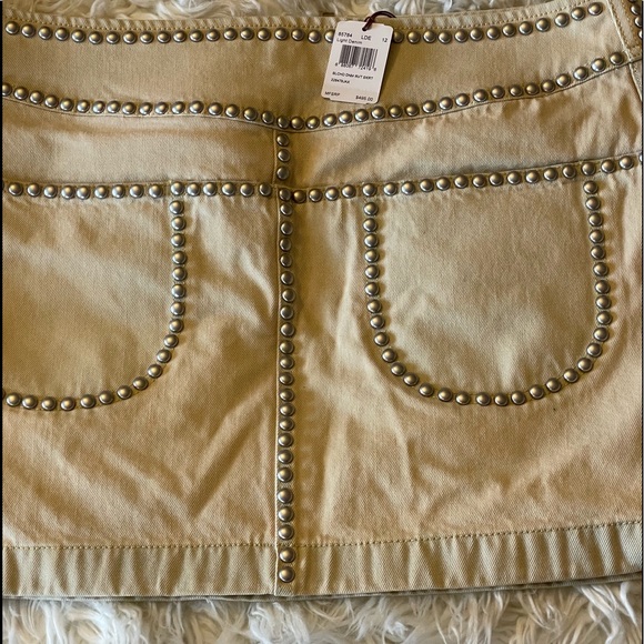 NWT COACH STUDDED LIGHT DENIM MINI SKIRT SIZE 12 - Picture 10 of 11